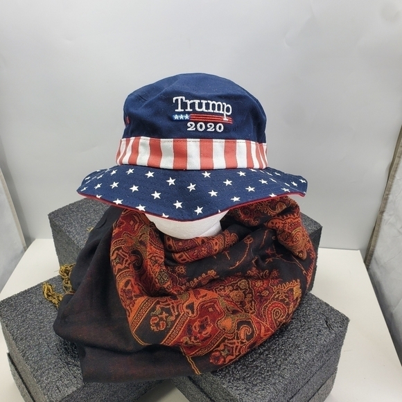 Trump 2020 Bucket Hat Patriotic Stars 'n Stripes - Picture 8 of 8